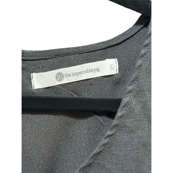 Impeccable‎ Pig Linen Dress Womens L Basic Essential Timeless Sustainable Earthy - Picture 2 of 9